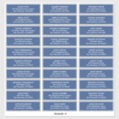 シンプルタイポグラフィの結婚ゲスト名アドレス シール (シート)