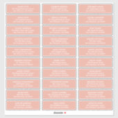 シンプルタイポグラフィの結婚ゲスト名アドレス シール (シート)