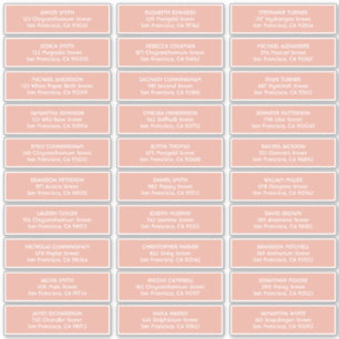 シンプルタイポグラフィの結婚ゲスト名アドレス シール