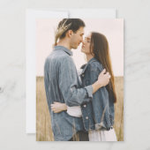 シンプルタイポグラフィの結婚写真 招待状 (裏面)