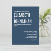 シンプルタイポグラフィの結婚写真 招待状 (スタンド正面)