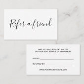 シンプルタイポグラフィは友人の白黒を指す 紹介カード (正面/裏面)