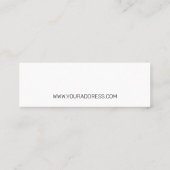 シンプルタイポグラフィアドレス02。スクリプトフォント。 スキニー名刺 (裏面)