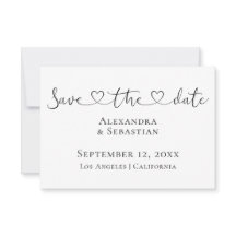 シンプルタイポグラフィエレガントウェディング日付の保存