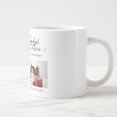 シンプルタイポグラフィエレガントクリスマスカップル3写真 ジャンボコーヒーマグカップ (右)