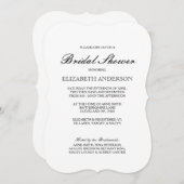シンプルタイポグラフィエレガントブライダルシャワー招待 招待状 (正面/裏面)