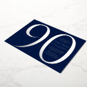 シンプルタイポグラフィエレガントマイルストーン誕生日実在 箔招待状 (回転した状態)