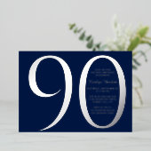 シンプルタイポグラフィエレガントマイルストーン誕生日実在 箔招待状 (立ち正面)