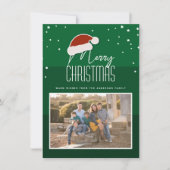 シンプルタイポグラフィエレガント写真クリスマス シーズンカード (正面)