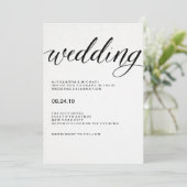 シンプルタイポグラフィオン水モダン色紙 招待状 (スタンド正面)