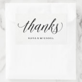 シンプルタイポグラフィオン水モダン色紙 長方形シール (バッグ)