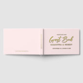 シンプルタイポグラフィカスタムデザインオンピンク ゲストブック (全面)