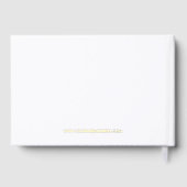 シンプルタイポグラフィカスタムデザインオンホワイト ゲストブック (裏面)