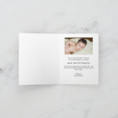 シンプルタイポグラフィカスタムフォトベビー サンキューカード (内部)