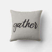 シンプルタイポグラフィギャザーモダンファーム |装飾用クッション クッション (裏面)