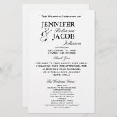 シンプルタイポグラフィクリーン平野結婚式 プログラム (正面/裏面)