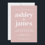 シンプルタイポグラフィシルバーピンク結婚ズ 招待状<br><div class="desc">白シンプル色の結婚式招待状とシルバスタイリッシュッエレガントクの背景にモダンタイポグラフィとシックなが特徴。単にあなたの結婚詳細を追加する。Happy Dolphin Studio専用。必要もしな救済連絡製品または製品に関してはhappydolphinstudio@outlook.comまでお問い合わせください。私たちはあなたの救済最も美し結婚い一日を作って嬉しい！</div>