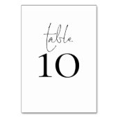 シンプルタイポグラフィスクリプ結婚ト テーブルナンバー (正面)