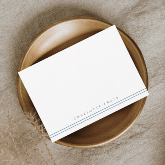 シンプルタイポグラフィストライプ個人文房具 ノートカード