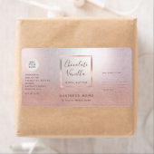 シンプルタイポグラフィバラ金ゴールド化粧品ロゴ ラベル (インサイチュ)