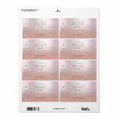 シンプルタイポグラフィバラ金ゴールド化粧品ロゴ ラベル (フルシート)