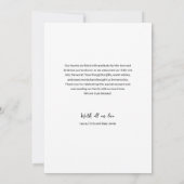 シンプルタイポグラフィフォトグリッド男の赤ちゃん サンキューカード (裏面)