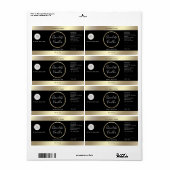 シンプルタイポグラフィブモダンラック金ゴールド化粧品ロゴ ラベル (フルシート)