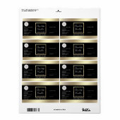 シンプルタイポグラフィブモダンラック金ゴールド化粧品ロゴ ラベル (フルシート)