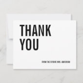 シンプルタイポグラフィブライダルサンキューカード サンキューカード (正面)