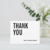 シンプルタイポグラフィブライダルサンキューカード サンキューカード (スタンド正面)