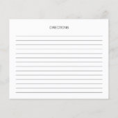 シンプルタイポグラフィブライダルシャワーレシピカード (裏面)