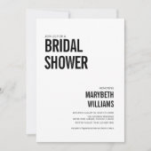 シンプルタイポグラフィブライダルシャワー 招待状 (正面)