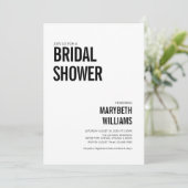 シンプルタイポグラフィブライダルシャワー 招待状 (スタンド正面)