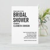 シンプルタイポグラフィブライダルシャワー 招待状 (スタンド正面)