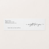 シンプルタイポグラフィプレゼント 名刺 (外部フラット)
