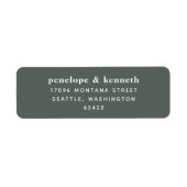 シンプルタイポグラフィミニマモダンリス結婚ジI ラベル (正面)