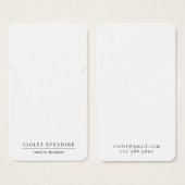 シンプルタイポグラフィミニマルイヤリングネックレスジュエリー (正面&裏面)