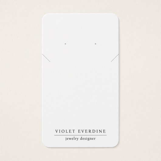 シンプルタイポグラフィミニマルイヤリングネックレスジュエリー (正面)