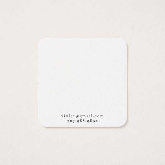 シンプルタイポグラフィミニマルイヤリング表示カード (裏面)