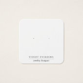 シンプルタイポグラフィミニマルイヤリング表示カード (正面)