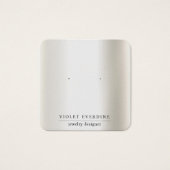 シンプルタイポグラフィミニマルイヤリング表示カード (正面)