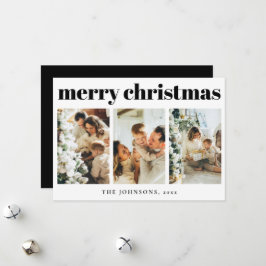 シンプルタイポグラフィミニマルクリスマスホリデーカード シーズンカード