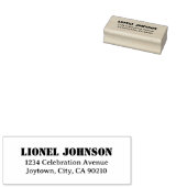 シンプルタイポグラフィミニマルステンシル差出人住所 ラバースタンプ (押印)