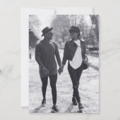 シンプルタイポグラフィミニマル写真Date Cardを保存 セーブザデート (裏面)