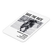 シンプルタイポグラフィミニマル日付カードの保存 マグネット (左側)