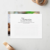 シンプルタイポグラフィメモリ写真記念返信 ノートカード (正面/裏面インサイチュ)