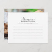 シンプルタイポグラフィメモリ写真記念返信 ノートカード (正面/裏面)