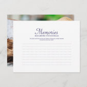 シンプルタイポグラフィメモリ写真記念返信 ノートカード (正面/裏面)