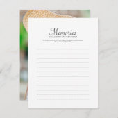 シンプルタイポグラフィメモリ写真記念返信 ノートカード (正面/裏面)