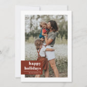 シンプルタイポグラフィモダンカラーブロック写真 シーズンカード (正面)